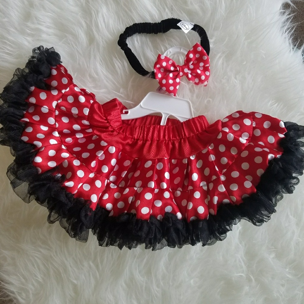 Red polka dot minnie tutu